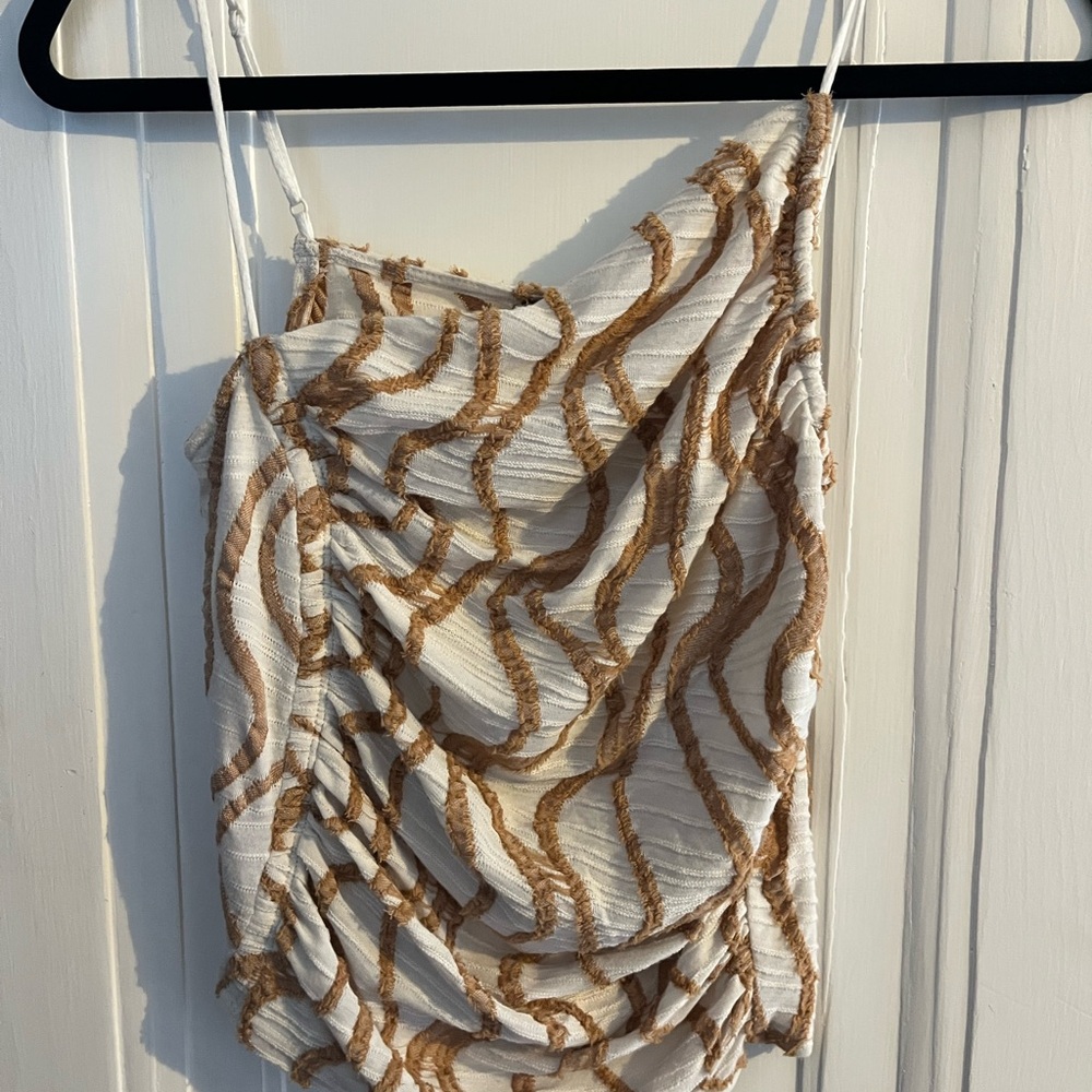 Free people Textured Draped Top